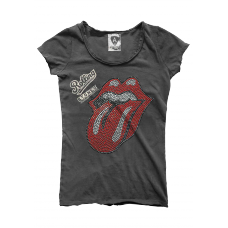 Womens The Rolling Stones Red Tongue Diamante