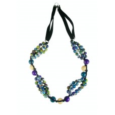 Blue & Green Cluster Necklace