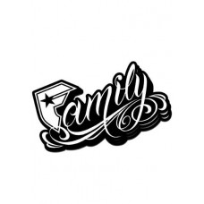 Family Die Cut Black