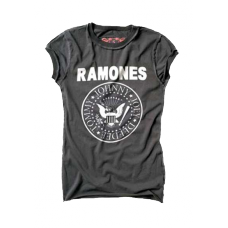 Womens Ramones Vintage Logo Charcoal