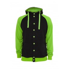 Light Fleece Button Black/lime