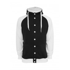 Light Fleece Button Black/white