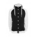 Light Fleece Button Black/white