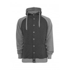 Light Fleece Button Charcoal