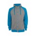 Light Fleece Button Grey/turquoise