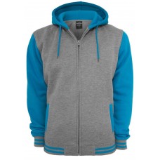 2-tone Zip Grey/turquoise