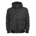 Hooded Bubble Blouson Black