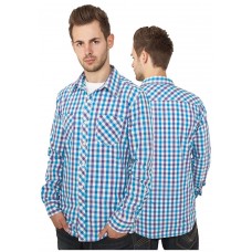 Tricolor Big Checked Purple/white/turquoise