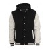 Hooded Oldschool College Black