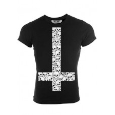 Mens Upside Down Skull Cross Black Mens Upside Down Skull Cross Black