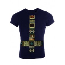 Mens Upside Down Aztec Cross Navy