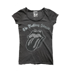 Womens Rolling Stones Silver Diamante