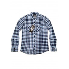 Blue & White Checked Flannel