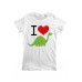 Womens I Love Dino White