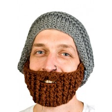 Original Beard Hats -grey With Brown Beard