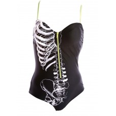 Caged Zipper Swimsuit