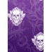 Large Winged Skull Purple White Sample