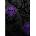 Large Winged Skull Black Purple Sample