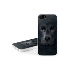 Big Face Black Labrador Iphone Case (iphone 5)