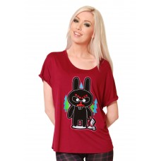 Fur Teeth - Applique Baggy Top