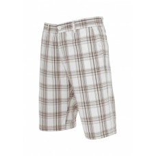 Checked White/brown