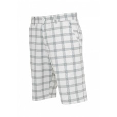 Checked White/grey/turquoise