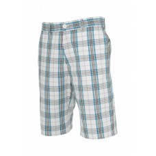 Checked White/turquoise/black
