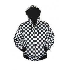 Black / White Checker Zip