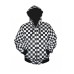 Black / White Checker Zip