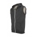 Melange Sleeveless Zip Black