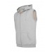 Melange Sleeveless Zip Light Grey