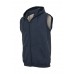 Melange Sleeveless Zip Black/blue