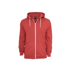 Melange Zip Red