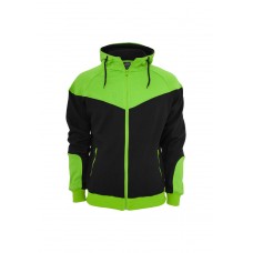 Arrow Sweat Zip Black/lime Green