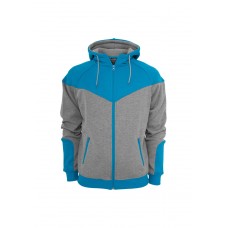 Arrow Sweat Zip Grey/turquoise