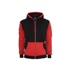 Contrast Zip Black/red