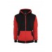 Contrast Zip Black/red