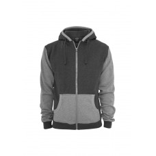 Contrast Zip Charcoal