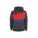 Zig Zag Zip Charcoal/royal/red