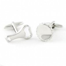 Bottle Opener And Bottle Top Novelty Gift Cufflinks