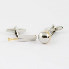 Cricket Bat And Ball Novelty Gift Cufflinks Ec-527