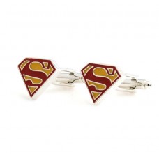 Enamel Superman Novelty Gift Cufflinks