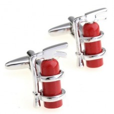 Fire Extinguisher Novelty Gift Cufflinks