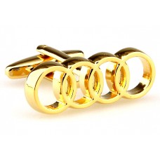 Gold Circles Audi Car Logo Cufflinks Gold Circles Audi Car Logo Cufflinks