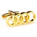 Gold Circles Audi Car Logo Cufflinks Gold Circles Audi Car Logo Cufflinks