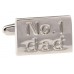 No 1 Dad Cufflinks Plain Rectangle