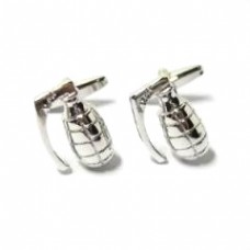 Silver Hand Grenade Cufflinks