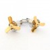 Gold And Silver Ships Propellor Cufflinks