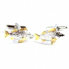 Silver And Gold Carp Cufflinks