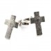 Black And Silver Cross Cufflinks